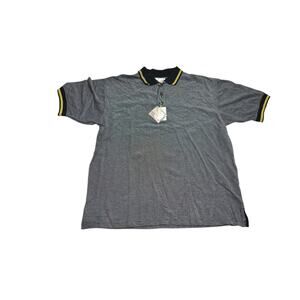 NOS NWT Vtg Men's Pro Celebrity Black White Short Sleeve Golf Polo Size XL